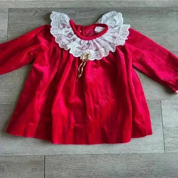sweet treats Other - Vintage Christmas Girls Velvet Blouse 18M